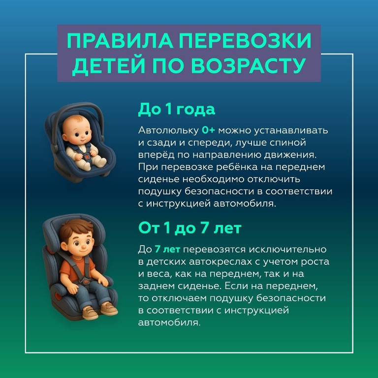 Правила поездок на автомобиле